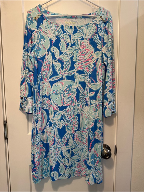 Lilly Pulitzer Dresses & Skirts - Lilly Pulitzer Women's Sophie Bay Blue Into The Deep Dress Size L